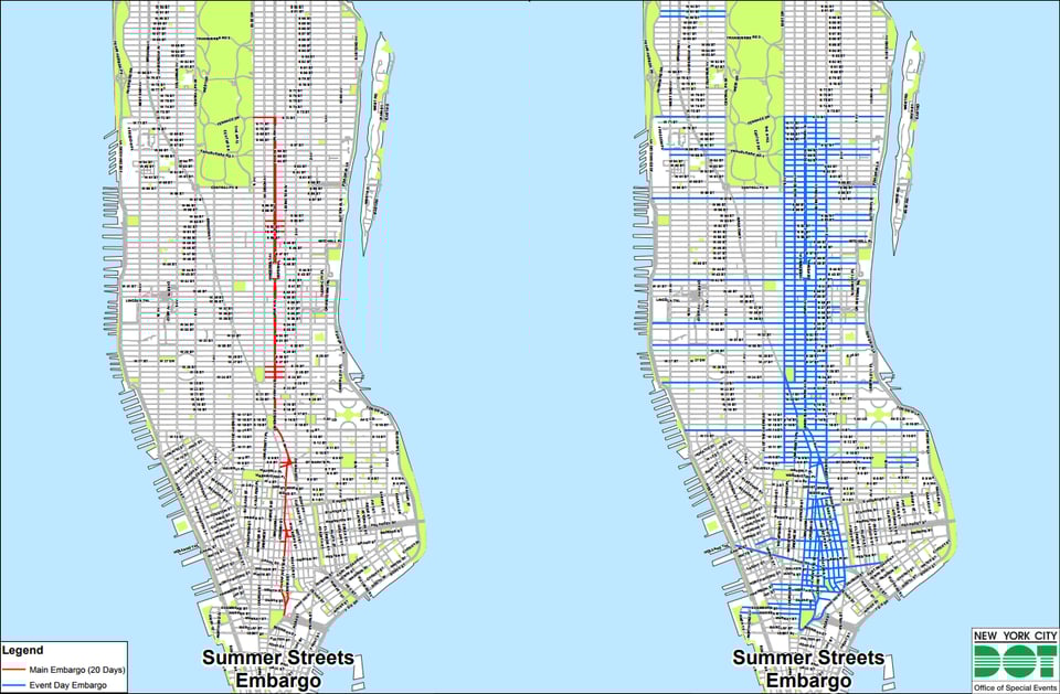 NYC 2017 Summer Streets Construction Embargo What You Need to Know